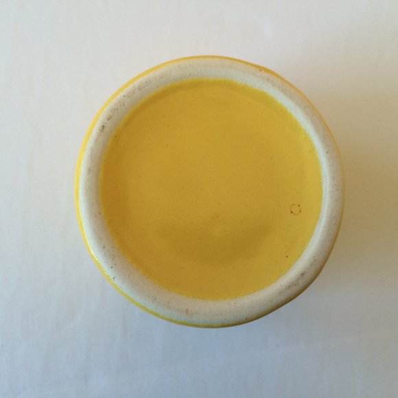 Funny Scary Face 3D Protruding Nose Sugar Bowl Creamer Set Mustard Yellow - Picture 10 of 11